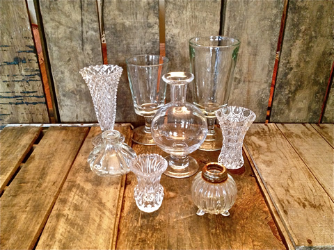 www.classicvintagerentals.com ? 1488 - Assorted Glass Vases