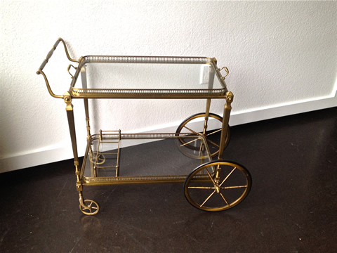 www.classicvintagerentals.com ? 2615 - Frenchie Brass Cart
