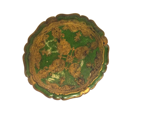 www.classicvintagerentals.com ? 2811 - Green Florentine Tray