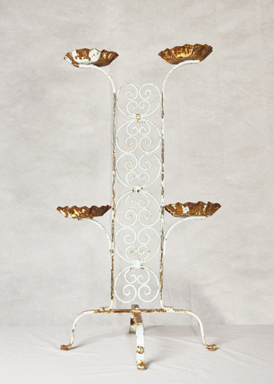 www.classicvintagerentals.com  4331 - Wrought Iron Plant or Candle Stand