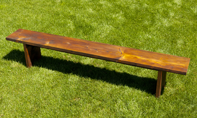www.classicvintagerentals.com ? 4946 - Walnut Stained Fir Bench