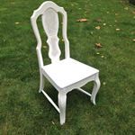 Leslie White Wood Chair